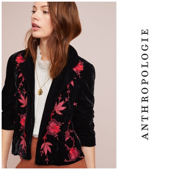 Anthropologie Jackets & Blazers - NWT, Anthropologie, Embroidered Velvet Blazer